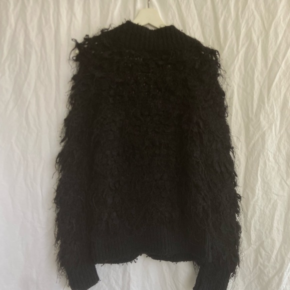 Anthropologie Leifsdottir Black Wool Alpaca Mohair Blend Sweater Size Small - Picture 12 of 15